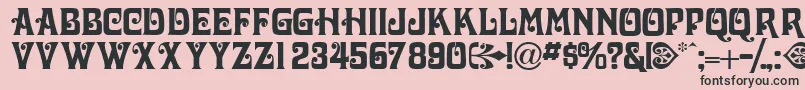 Volutecapsssk Font – Black Fonts on Pink Background