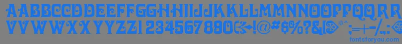 Volutecapsssk Font – Blue Fonts on Gray Background