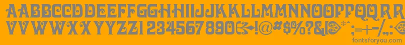 Volutecapsssk Font – Gray Fonts on Orange Background