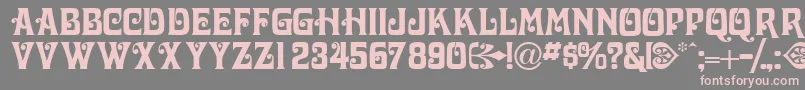 Volutecapsssk Font – Pink Fonts on Gray Background