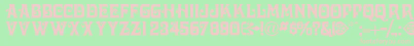 Volutecapsssk Font – Pink Fonts on Green Background