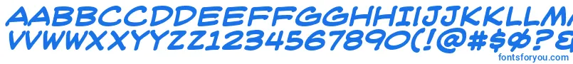 WeblettererBbBold-Schriftart – Blaue Schriften auf weißem Hintergrund