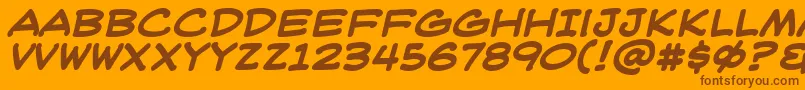 WeblettererBbBold Font – Brown Fonts on Orange Background