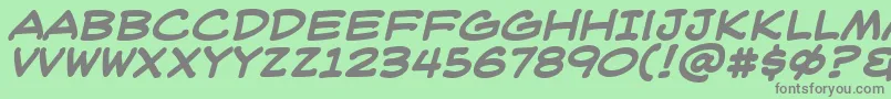 WeblettererBbBold Font – Gray Fonts on Green Background