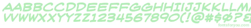 WeblettererBbBold-fontti – vihreät fontit valkoisella taustalla