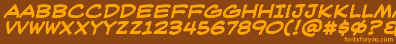 WeblettererBbBold Font – Orange Fonts on Brown Background