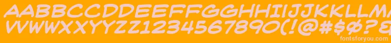 WeblettererBbBold Font – Pink Fonts on Orange Background