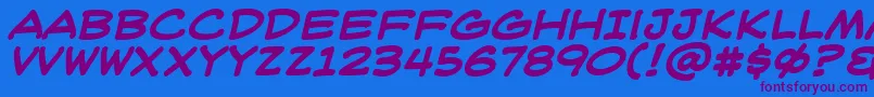 WeblettererBbBold-fontti – violetit fontit sinisellä taustalla