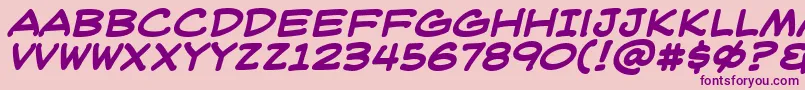 WeblettererBbBold Font – Purple Fonts on Pink Background