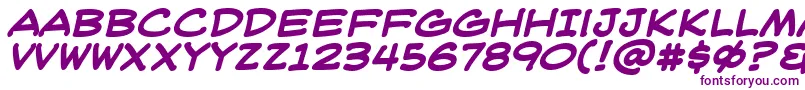 Шрифт WeblettererBbBold – фиолетовые шрифты на белом фоне