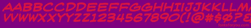 WeblettererBbBold Font – Red Fonts on Purple Background