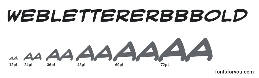 Größen der Schriftart WeblettererBbBold