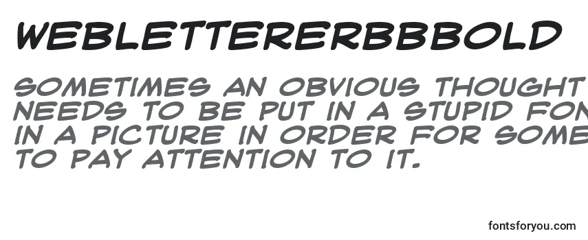 WeblettererBbBold Font