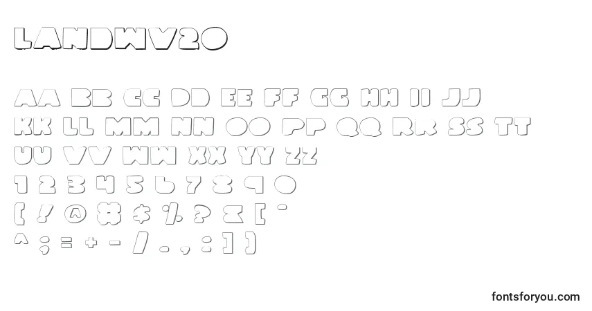 Landwv2oフォント–アルファベット、数字、特殊文字