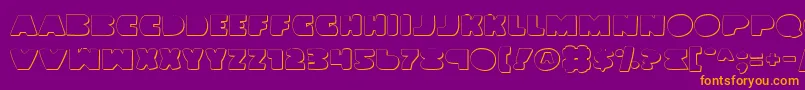 Landwv2o Font – Orange Fonts on Purple Background