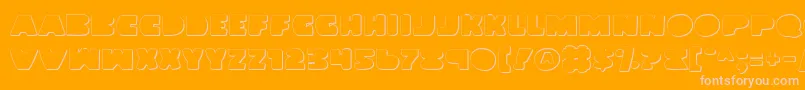 Landwv2o Font – Pink Fonts on Orange Background