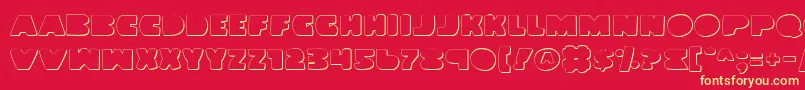 Landwv2o Font – Yellow Fonts on Red Background