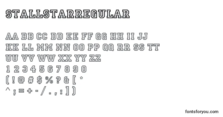 A fonte StAllstarRegular – alfabeto, números, caracteres especiais