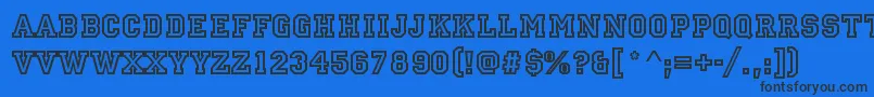 StAllstarRegular Font – Black Fonts on Blue Background