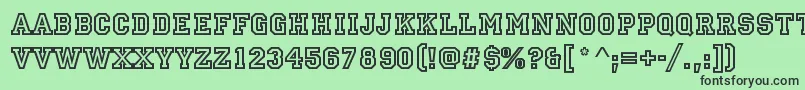 StAllstarRegular Font – Black Fonts on Green Background