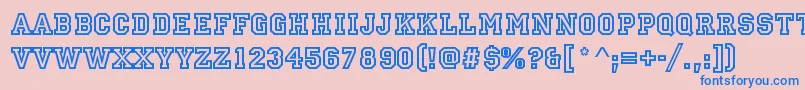 StAllstarRegular Font – Blue Fonts on Pink Background