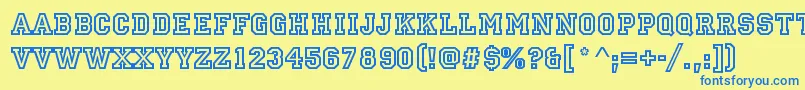 StAllstarRegular Font – Blue Fonts on Yellow Background