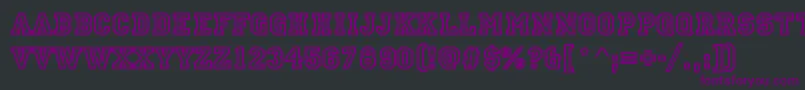 StAllstarRegular-fontti – violetit fontit mustalla taustalla