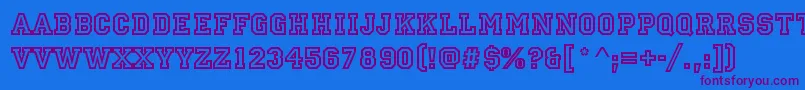 StAllstarRegular Font – Purple Fonts on Blue Background