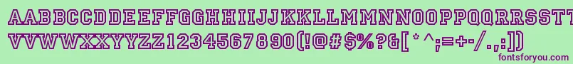 StAllstarRegular Font – Purple Fonts on Green Background