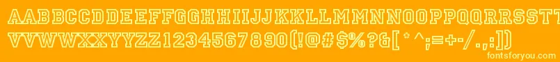 StAllstarRegular Font – Yellow Fonts on Orange Background