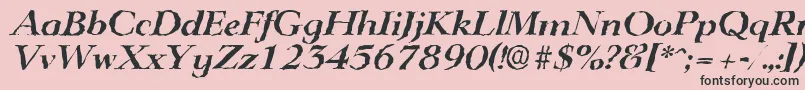 LingwoodrandomBolditalic Font – Black Fonts on Pink Background