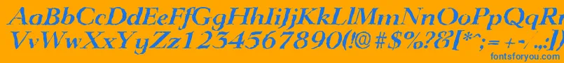 More about LingwoodrandomBolditalic Font LingwoodrandomBolditalic Font – Blue Fonts on Orange Background