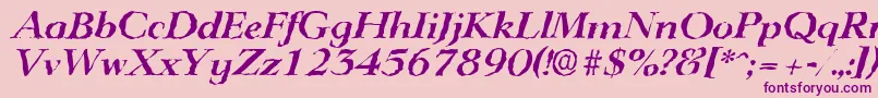 LingwoodrandomBolditalic Font – Purple Fonts on Pink Background