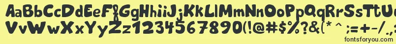 ThekingsofthehouseRegular Font – Black Fonts on Yellow Background