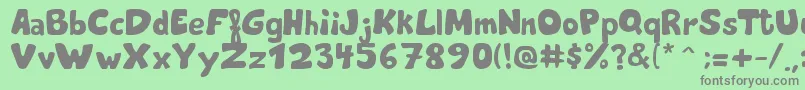 ThekingsofthehouseRegular Font – Gray Fonts on Green Background