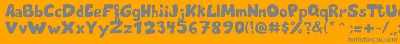 ThekingsofthehouseRegular Font – Gray Fonts on Orange Background