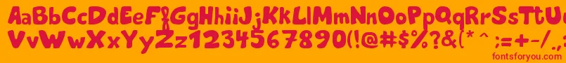 Police ThekingsofthehouseRegular – polices rouges sur fond orange