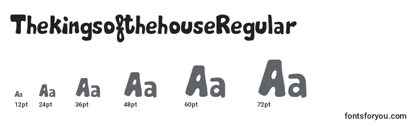Размеры шрифта ThekingsofthehouseRegular