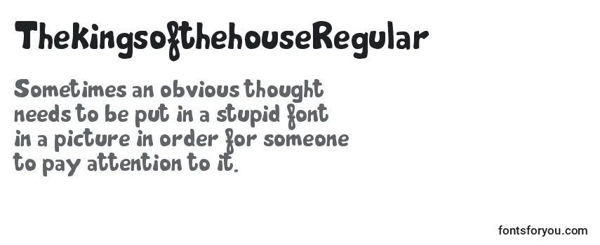 ThekingsofthehouseRegular Font