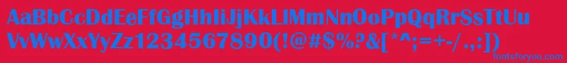 BristolBoldRegular Font – Blue Fonts on Red Background