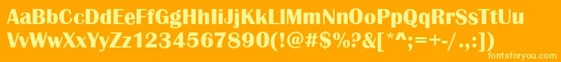 BristolBoldRegular Font – Yellow Fonts on Orange Background