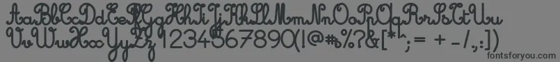 Cursive Standard Bold Font – Black Fonts on Gray Background