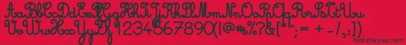 Police Cursive Standard Bold – polices noires sur fond rouge