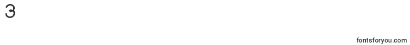 Cursive Standard Bold-Schriftart – Schriften für die Ziffer 3