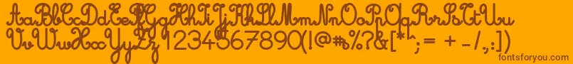 fuente Cursive Standard Bold – Fuentes Marrones Sobre Fondo Naranja