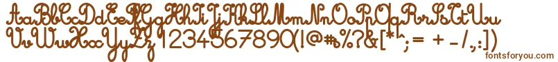 Шрифт Cursive Standard Bold – коричневые шрифты на белом фоне