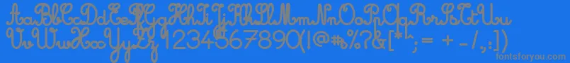 Шрифт Cursive Standard Bold – серые шрифты на синем фоне
