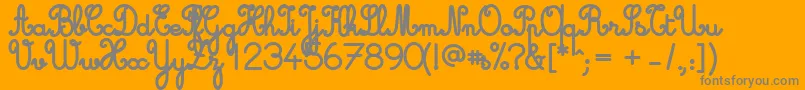 Fonte Cursive Standard Bold – fontes cinzas em um fundo laranja