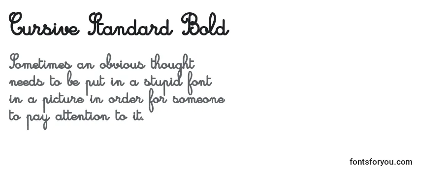 Cursive Standard Bold Font