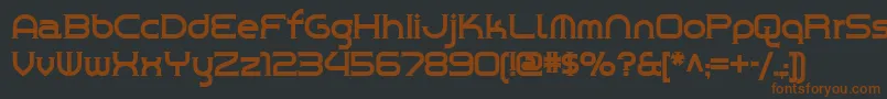 Chroy-fontti – ruskeat fontit mustalla taustalla